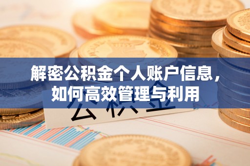沁阳解密公积金个人账户信息，如何高效管理与利用